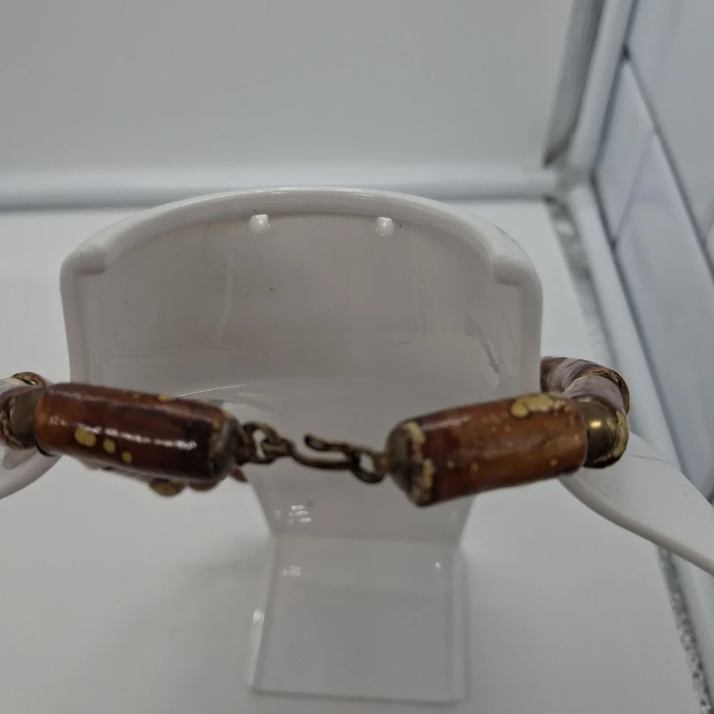 Wooden Brown Boho Bead Necklace - Picture 3 of 6